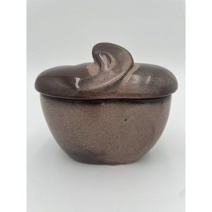 Frankoma Lazy Bones Sugar Bowl with Lid #4B Prarie Brown Pottery Arts and Crafts